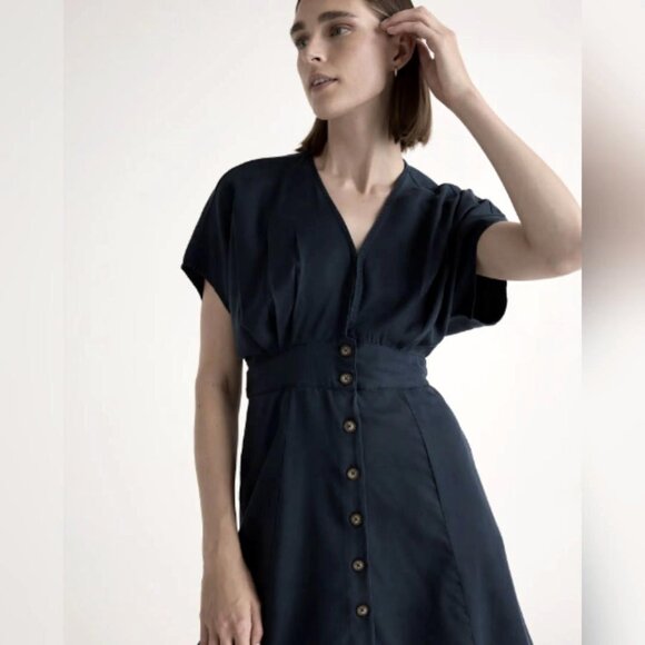 Quince Dresses & Skirts - NWT Quince Vintage Wash Tencel Button Front Dress, Large